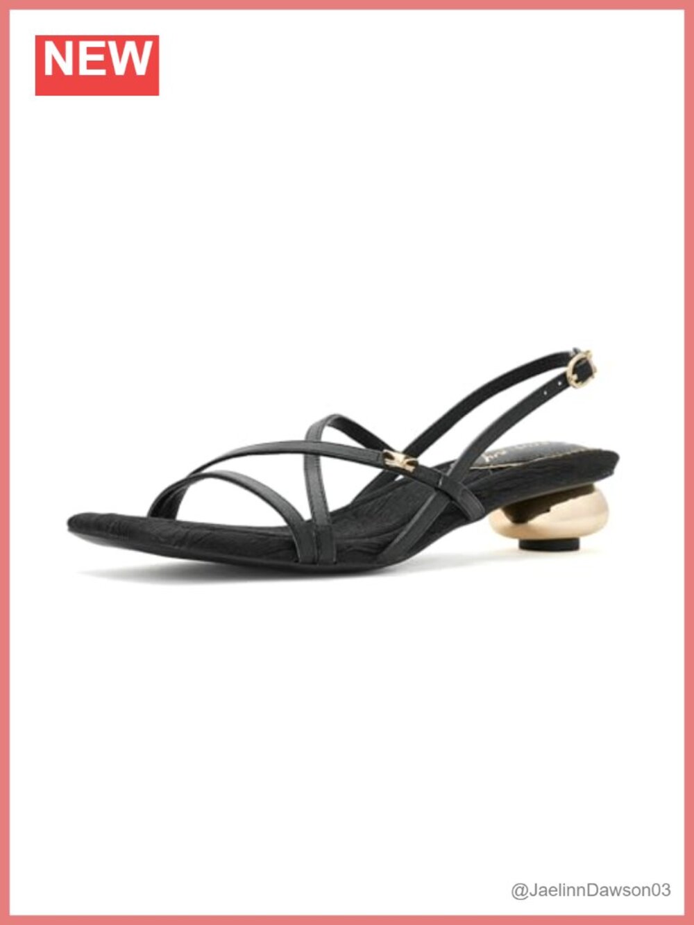 Strappy Open Toe Heeled Sandals with Buckle Slingback